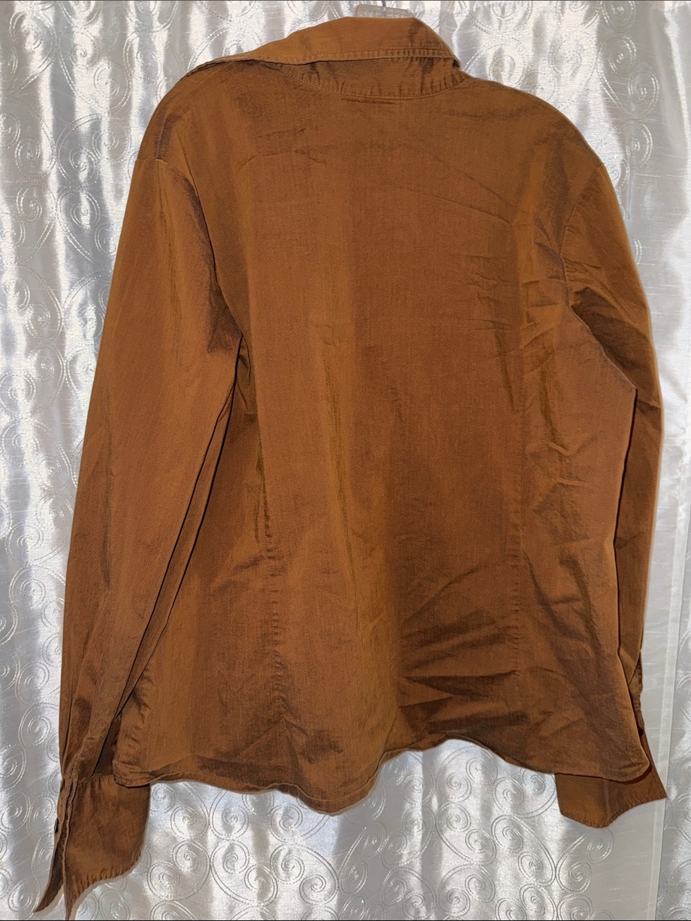 Coldwater Creek Warm Rust Brown Zip Up Blouse Women’s Size 2X 🔥 G1 - Picture 3 of 3